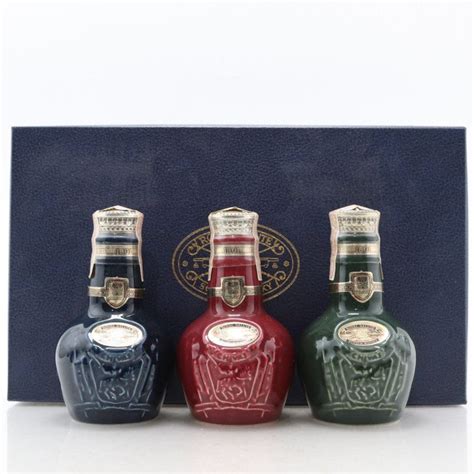 Chivas Royal Salute 21 Year Old Flagon Miniature Set .